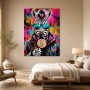 Bunter Zebra Pop Art als Leinwand oder Poster