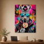 Bunter Zebra Pop Art als Leinwand oder Poster