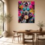 Bunter Zebra Pop Art als Leinwand oder Poster