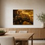 Leopard im goldenen Licht als Leinwandbild oder Kunstdruck