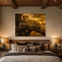 Leopard im goldenen Licht als Leinwandbild oder Kunstdruck