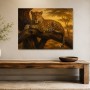 Leopard im goldenen Licht als Leinwandbild oder Kunstdruck
