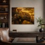Leopard im goldenen Licht als Leinwandbild oder Kunstdruck