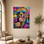 Cheetah mit Sonnenbrille als Acrylbild oder Poster im Pop Art Stil