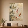 Koi im Bambusgarten als Leinwand oder Fine Art Print