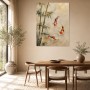 Koi im Bambusgarten als Leinwand oder Fine Art Print