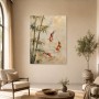 Koi im Bambusgarten als Leinwand oder Fine Art Print