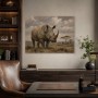 Majestätisches Nashorn im Savannenlicht, Leinwand und Fine Art Print