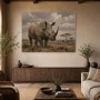 Majestätisches Nashorn im Savannenlicht, Leinwand und Fine Art Print