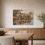 Zebras am Wasserloch, Leinwand oder Fine Art Print
