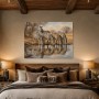 Zebras am Wasserloch, Leinwand oder Fine Art Print