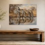 Zebras am Wasserloch, Leinwand oder Fine Art Print