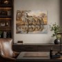 Zebras am Wasserloch, Leinwand oder Fine Art Print
