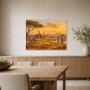 Safari bei Sonnenuntergang als Leinwand oder Poster