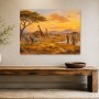 Safari bei Sonnenuntergang als Leinwand oder Poster
