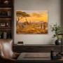 Safari bei Sonnenuntergang als Leinwand oder Poster