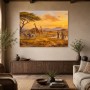 Safari bei Sonnenuntergang als Leinwand oder Poster