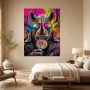 Farbenfrohes Nashorn als Modernes Wandbild oder Kunstdruck
