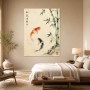 Koi und Bambus als Kunstdruck oder Leinwand für ruhige Räume