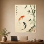 Koi und Bambus als Kunstdruck oder Leinwand für ruhige Räume