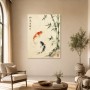 Koi und Bambus als Kunstdruck oder Leinwand für ruhige Räume