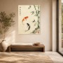Koi und Bambus als Kunstdruck oder Leinwand für ruhige Räume