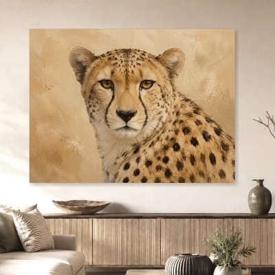 Eleganter Gepard als Leinwandbild oder Kunstdruck für moderne Räume