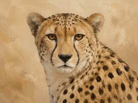 Eleganter Gepard als Leinwandbild oder Kunstdruck für moderne Räume