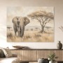 Afrikanischer Elefant in der Savanne, Leinwand oder Poster