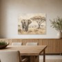 Afrikanischer Elefant in der Savanne, Leinwand oder Poster