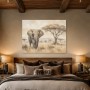 Afrikanischer Elefant in der Savanne, Leinwand oder Poster
