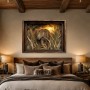 Leopard im Schilf als Wandbild oder Leinwandbild