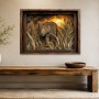 Leopard im Schilf als Wandbild oder Leinwandbild