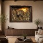 Leopard im Schilf als Wandbild oder Leinwandbild