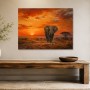 Elefant im Sonnenuntergang als Leinwandbild oder Kunstdruck