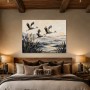 Elegantes Kranichmotiv als Leinwand oder Fine Art Print