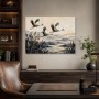 Elegantes Kranichmotiv als Leinwand oder Fine Art Print