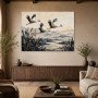 Elegantes Kranichmotiv als Leinwand oder Fine Art Print