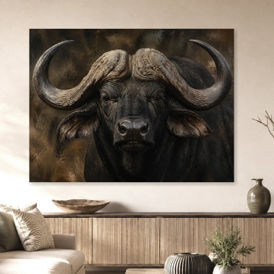 Majestätischer Büffel als Kunstdruck oder Wandbild