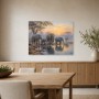 Elefanten am Wasser im Morgenlicht, Leinwand oder Fine Art Print