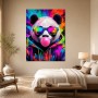 Neon Panda mit Sonnenbrille, Poster und Leinwand für moderne Räume