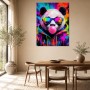 Neon Panda mit Sonnenbrille, Poster und Leinwand für moderne Räume