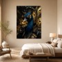 Luxuriöser Pfau mit Sonnenbrille als Kunstwerk oder Acrylbild