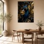 Luxuriöser Pfau mit Sonnenbrille als Kunstwerk oder Acrylbild