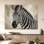 Zebra in sanfter Eleganz, Kunstdruck oder Leinwandbild
