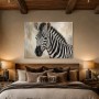 Zebra in sanfter Eleganz, Kunstdruck oder Leinwandbild
