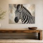 Zebra in sanfter Eleganz, Kunstdruck oder Leinwandbild