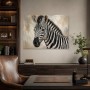 Zebra in sanfter Eleganz, Kunstdruck oder Leinwandbild