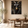 Markantes Ziegenporträt als Kunstdruck und Modernes Wandbild