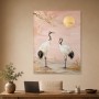 Zarte Kraniche im Morgenlicht, Leinwand oder Fine Art Print